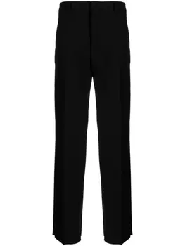 Брюки строгого кроя из вирджинской шерсти Off-White, черный