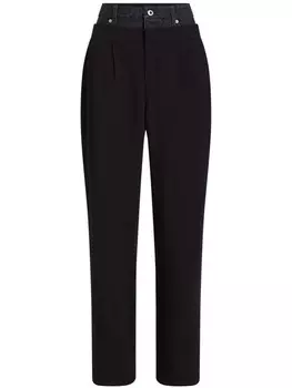 Брюки строгого кроя с двойным поясом Karl Lagerfeld Jeans, черный