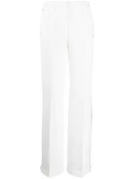 Брюки строгого кроя с контрастной отделкой OFF-WHITE, белый