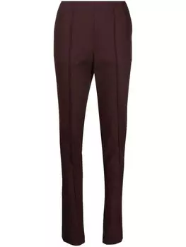 Брюки строгого кроя с отделкой в рубчик Materiel, красный