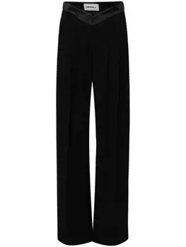 Брюки строгого кроя с разрезами Seen Users, черный