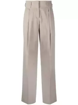 Брюки строгого кроя с завышенной талией GOLDEN GOOSE, коричневый