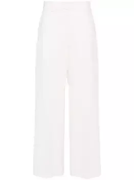 Брюки строгого кроя с завышенной талией MSGM, нейтральный