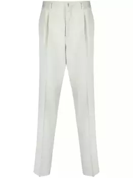 Брюки строгого кроя со складками Lanvin, зеленый