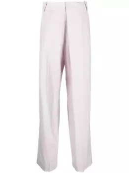 Брюки строгого кроя со складками Low Classic, фиолетовый