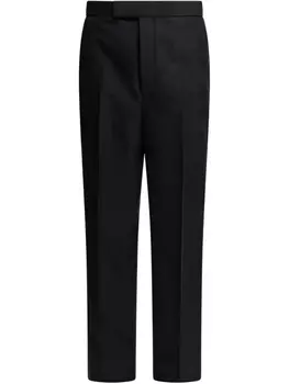 Брюки строгого кроя со складками Thom Browne, черный