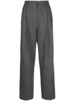 Брюки строгого кроя со складками TOTEME, серый