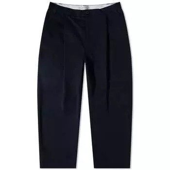 Брюки Studio Nicholson Sorte из твила с глубокими складками и объемными складками