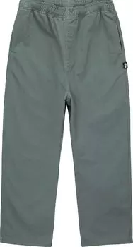 Брюки Stussy Brushed Beach Pant 'Sage', зеленый