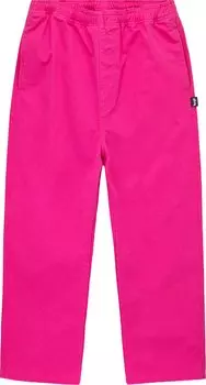 Брюки Stussy Brushed Beach Pant 'Hot Pink', розовый