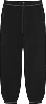 Брюки Stussy Contrast Stitch Label Pant 'Black', черный