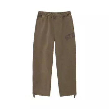 Брюки Stussy Faded Graphic Fleece Pant Olive, коричневый