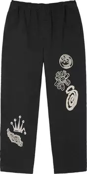Брюки Stussy Noma Icon Beach Pant 'Washed Black', черный