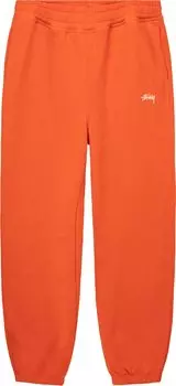 Брюки Stussy Overdyed Stock Logo Pant 'Orange', оранжевый