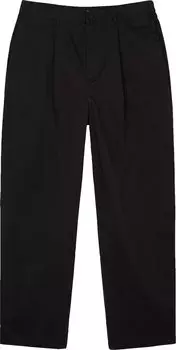 Брюки Stussy Twill Volume Pleated Trouser 'Black', черный