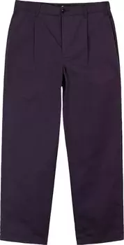 Брюки Stussy Twill Volume Pleated Trouser 'Grape', фиолетовый