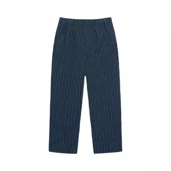 Брюки Stussy Wrinkled Stripe Beach Pant, темно-синий