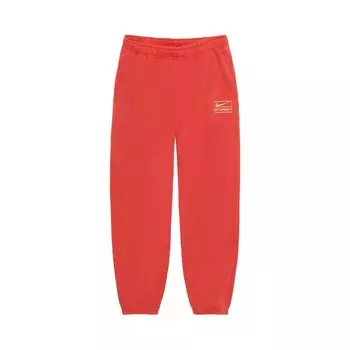 Брюки Stussy x Nike Pigment Dyed Fleece Pant, красный