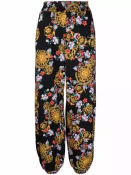 Брюки Sun Flower Garland Versace Jeans Couture, черный