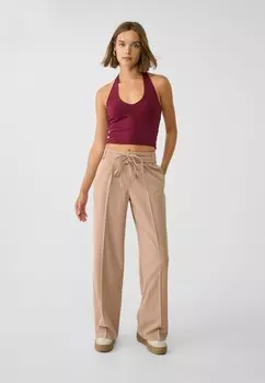 Брюки SUPER WIDE Stradivarius, светло-коричневый
