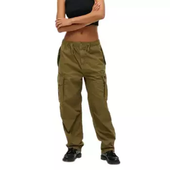 Брюки Superdry Baggy Parachute, зеленый
