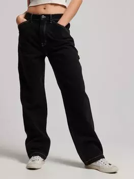 Брюки Superdry Contrast Carpenter, черные