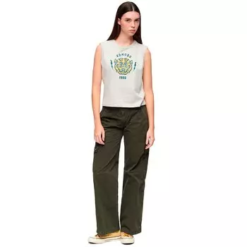 Брюки Superdry Embroidered Cargo cargo, зеленый