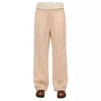 Брюки Superdry Linen Drawstring, бежевый