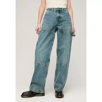 Брюки Superdry Mid Rise Denim Carpenter, синий
