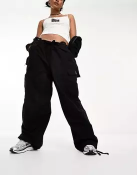 Брюки Superdry Vintage Baggy Parachute, черный