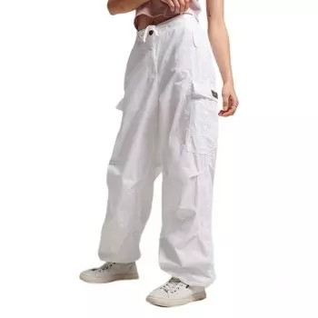 Брюки Superdry Vintage Baggy Parachute Regular Waist Cargo, белый