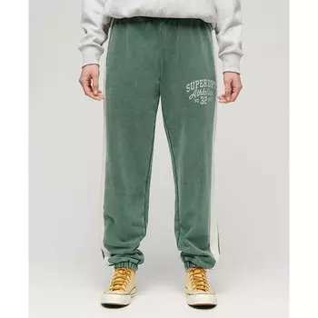 Брюки Superdry Vintage Side Stripe Tracksuit, зеленый