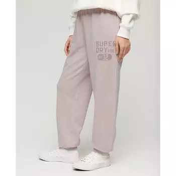 Брюки Superdry Vintage Washed Graphic Tracksuit, серый
