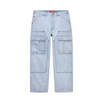 Брюки Supreme Double Knee Denim Utility Pant, синий