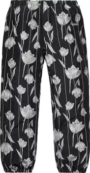 Брюки Supreme Floral Silk Track Pant 'Black', черный