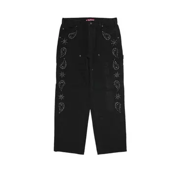 Брюки Supreme Paisley Studded Double Knee Painter Pant, черный
