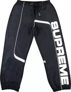 Брюки Supreme S Paneled Belted Track Pant 'Black', черный