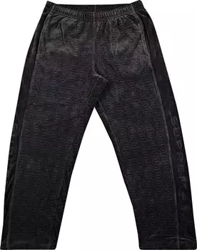 Брюки Supreme x Nike Velour Track Pant 'Black', черный