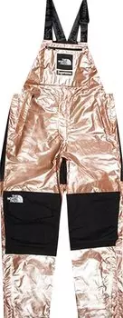 Брюки Supreme x The North Face Metallic Mountain Bib Pants 'Rose Gold', золотой