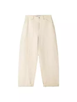 Брюки свободного кроя Bershka, экрю