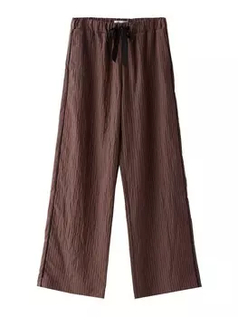 Брюки свободного кроя Bershka, коричневый