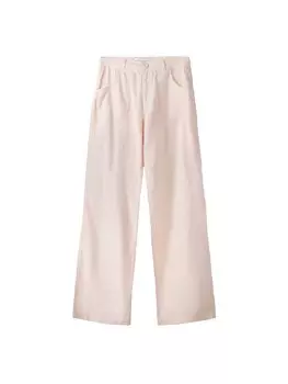 Брюки свободного кроя Bershka, розовый
