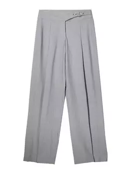 Брюки свободного кроя Bershka, серый