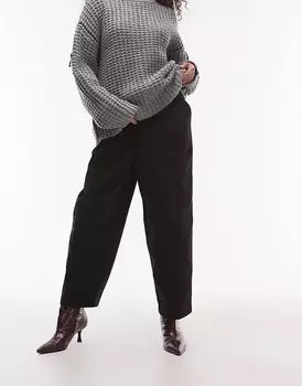 Брюки свободного кроя черного цвета Topshop