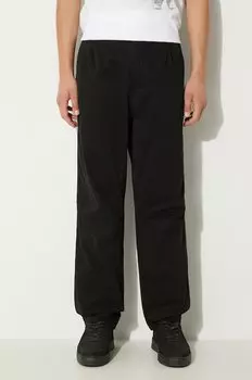 Брюки свободного кроя Chino из сатиновой ткани со стрейчем C.P. Company, черный