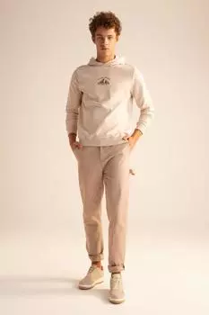 Брюки свободного кроя DeFacto, бежевый