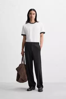 Брюки свободного кроя для спорта ZARA, черный