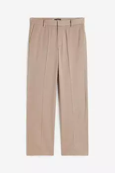 Брюки свободного кроя H&M, бежевый
