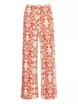 Брюки свободного кроя ICHI IHKATE PRINT WIDE PA5, бежевый