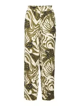 Брюки свободного кроя OBJECT, оливковый